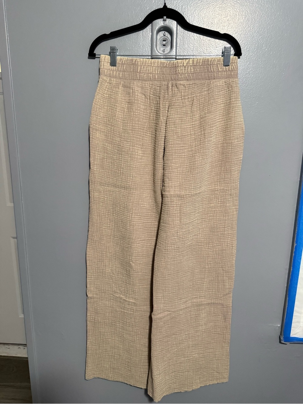 Zenana Acid Wash Ash Mocha Cotton Gauze Wide-Leg Pant Set - Top & Bottom - Picture 9 of 9